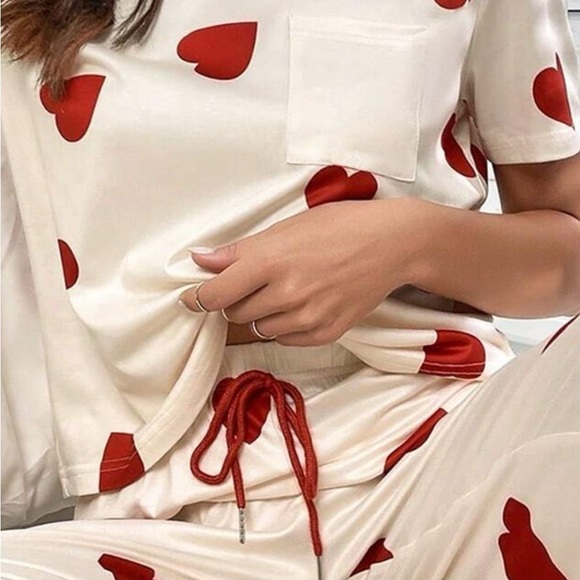 Pocketed Round Neck Top and Drawstring Pants Lounge Set - Picture 4 of 6